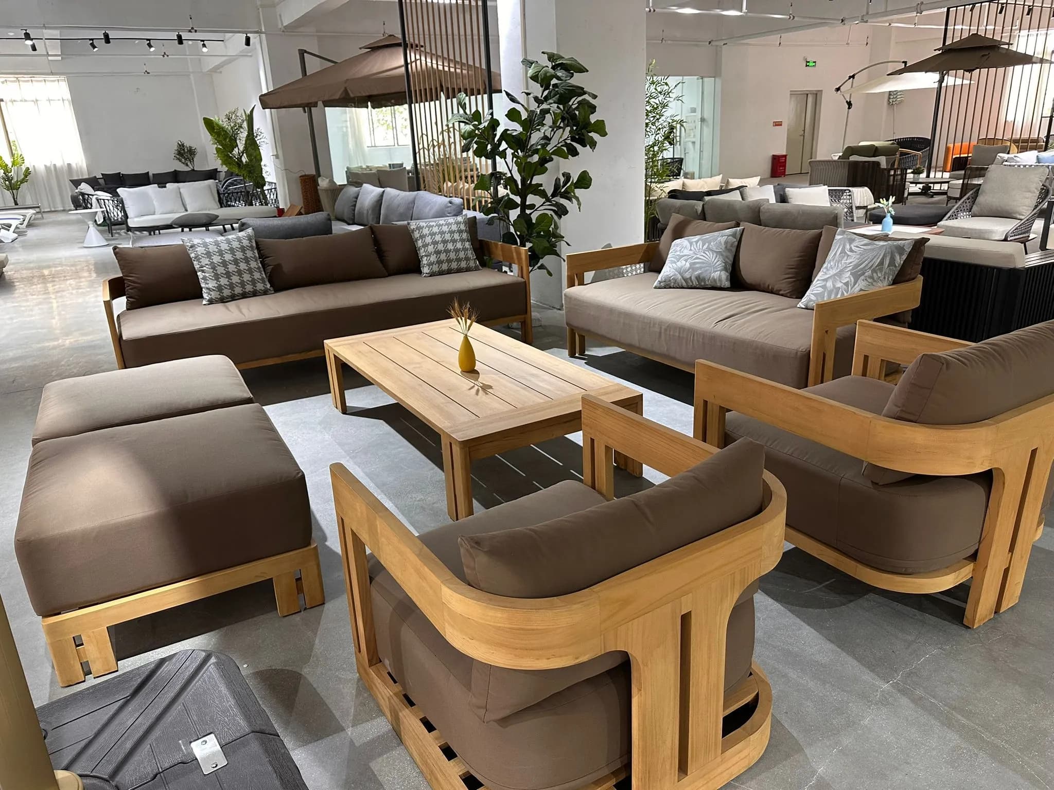 Curved Wooden Lounge Chair — Wood and Leather