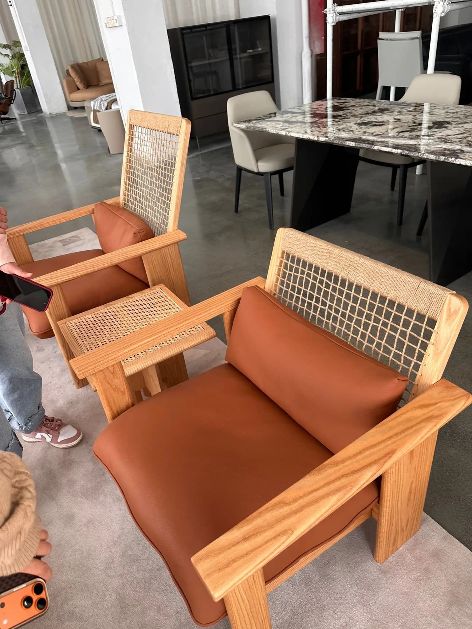 Modern Lounge Chair — wood and leather