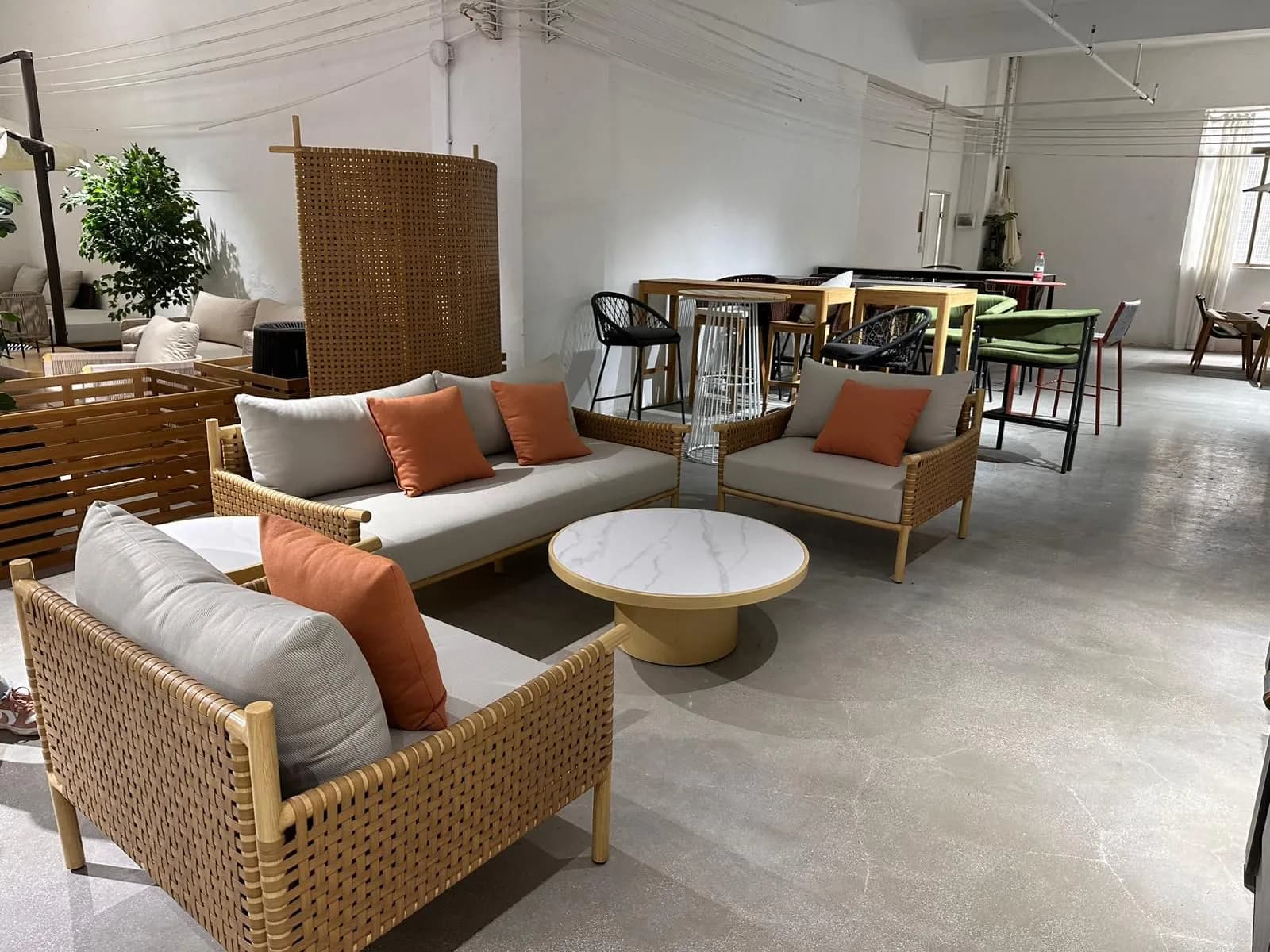 Woven Lounge Chair — Rattan with wood frame