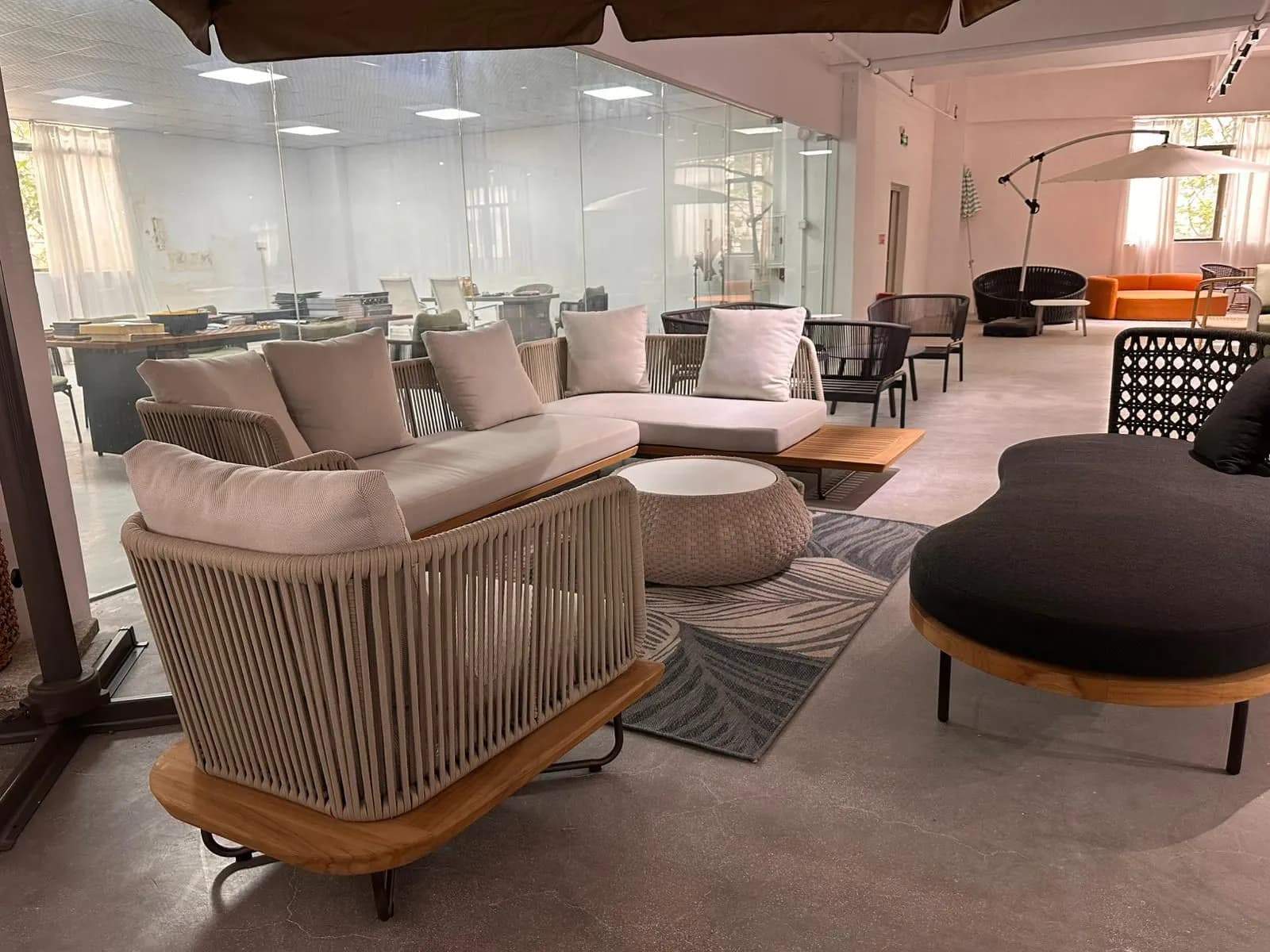 Cordage Lounge Chair — Rope, Wood, Upholstery